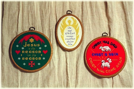 Picture of two Seasonal designs and Angel of the Lord design.