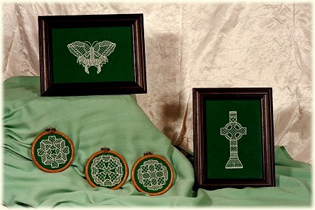 Picture of Butterfly, High Cross and 3 Doilies